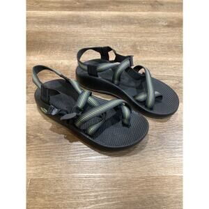 Chacó Sandals Men’s Sz 10 Black Grey Bright Yellow/ Lime Green Beach Hike Casual